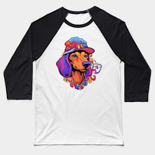 Psilocybin Dachshund Baseball T-Shirt